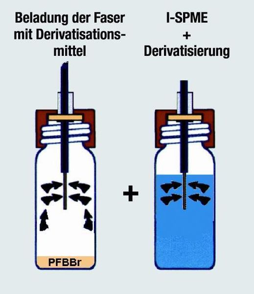 1 b ...Derivatisierung während der Anreicherung in der SPME-Faser... (Archiv: Vogel Business Media)