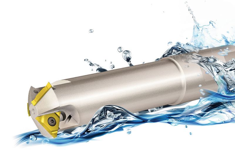 Genauer und produktiver in tiefen Bohrungen: Die aktuell von Vargus vorgestellten Vollprofilschneidplatten für Gewindefräswerkzeuge «Vardex TMSD» fertigen hochwertige Gewinde in einem Fräsdurchgang. (Bild:  Vargus)