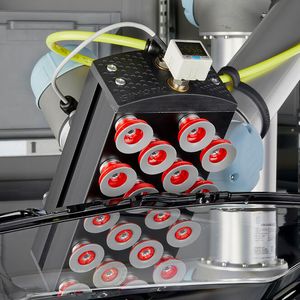 Aus dem Modulbaukasten passende konzipiert, sind Gimatic-Vakuumgreifer auch ideal beim Handling von Kunststoffteilen.(Bild:  Gimatic)