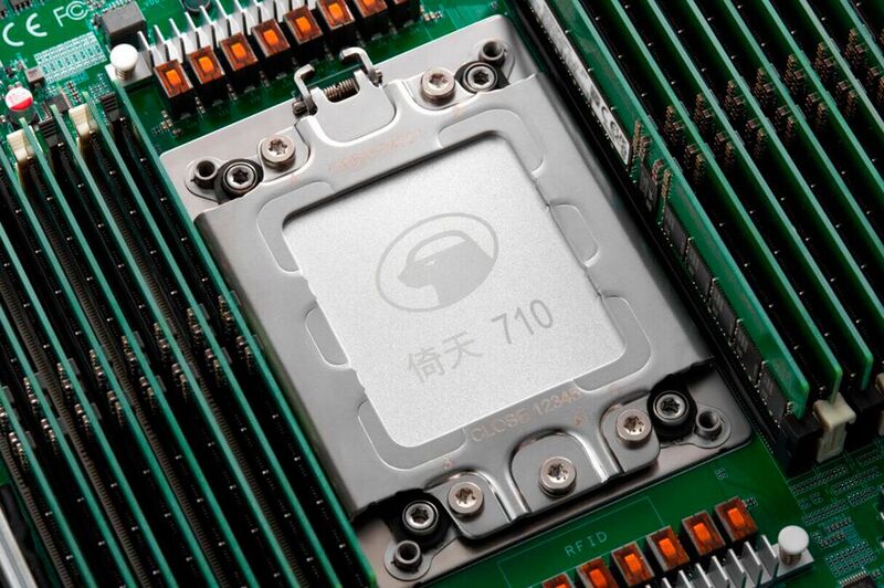 60 Milliarden Transistoren: Der von THead (Pingtouge), Alibabas Chipsparte, entwickelte Server-Prozessor basiert auf der neusten ARMv9-Architektur und 5-nm-Prozessknoten.