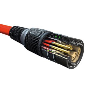 Die Fischer-Minimax-Series kombiniert Signal- und Leistungskontakte auf engem Raum. Der Steckverbinder bietet eine Kombination von bis zu 24 Signal- & Powerkontakten mit zwölf Millimetern Durchmesser.(Bild:  Fischer Connectors)