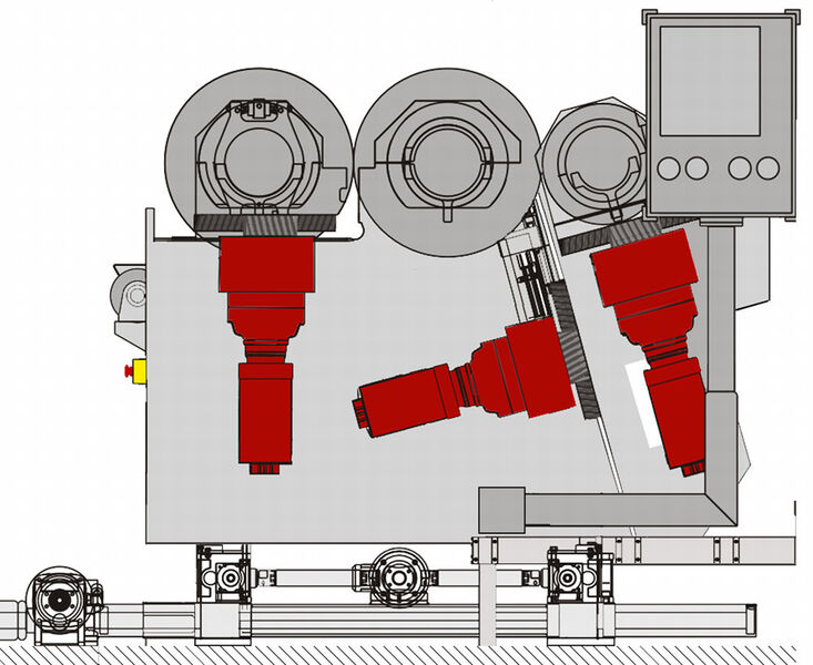 Bild1: Neue Präzisionsdimension: Mit dem zum Patent angemeldeten Mirex MT übertrage Reifenhäuseer Cast Sheet Coating die Genauigkeit und den Automatisierungsgrad moderner Werkzeugmaschinen auf Glättwerke. (Bild: Reifenhäuser)