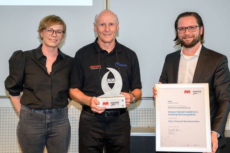 Die Helmut Diebold GmbH & Co Goldring-Werkzeugfabrik hat den MM Award zur AMB in der Kategorie Messtechnik gewonnen. (Bild: Sebastian Hauenstein)