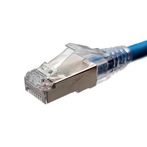 The Panduit Cat6A patch cable connectors compared: The integrated pair manager of the Cat6A patch cable optimizes performance and consistency and reduces untwisting at the connector.(Image: Panduit)