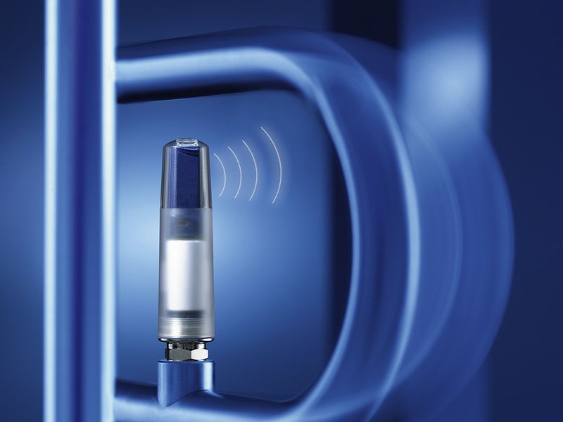 Druckmessumformer Jumo Wtrans p mit Messwertübertragung via Funk. (Jumo)