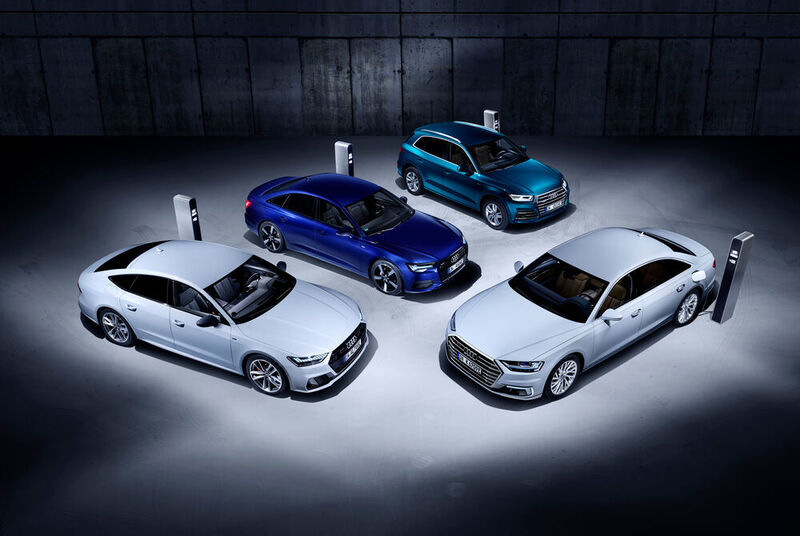 Auch zahlreiche neue PHEVs sind bei Audi zu sehen. (Audi)