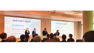 Der Opening Talk mit Andreas Meuer (Vorstand Finanzen und Digitalisierung der Fraunhofer-Gesellschaft), Dr. Helge Braun (Chef des Bundeskanzleramts und Bundesminister für besondere Aufgaben) und Prof. Dieter Kempf (Präsident des Bundesverbands der Deutschen Industrie e.V.).  (Bild: Vogel Communications Group)