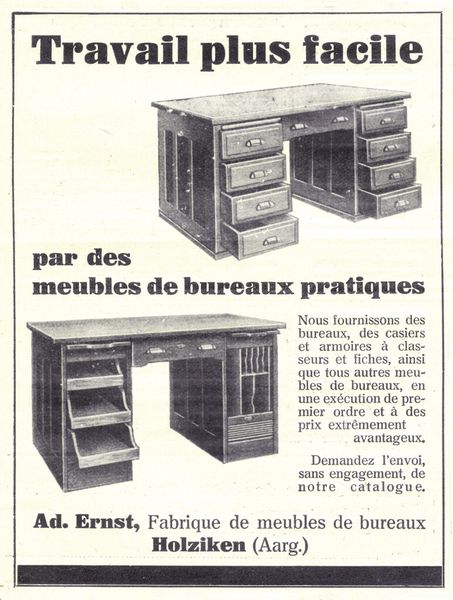 Publicité originale datant de janvier 1933, date de l'éclosion du MSM, Marché Suisse des Machines. (Image: MSM / Document d'archive)