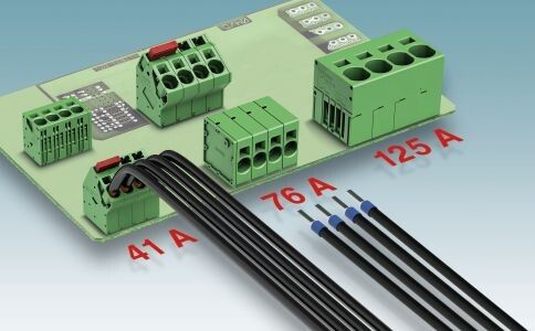 Bild 3: Die SPT-Serie verfügt über einen Push-in-Anschluss - auch für große Querschnitte bis 35 mm und Ströme bis 125 A (Phoenix Contact)