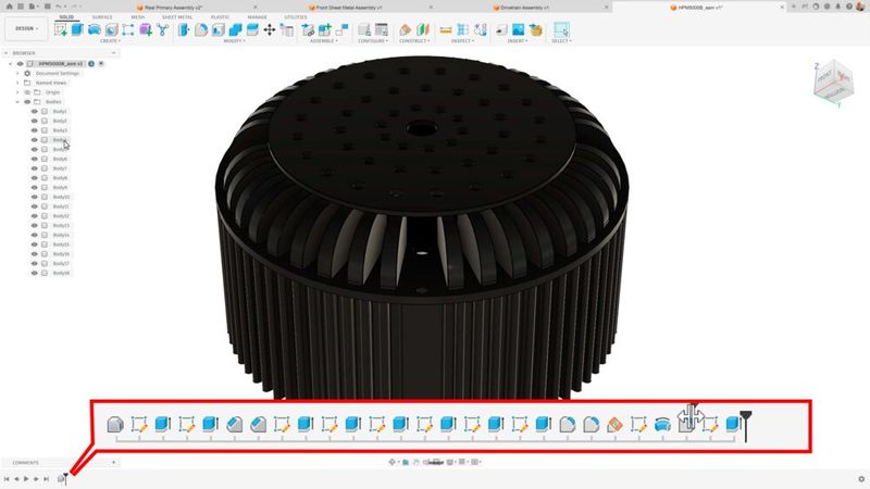 Autotimeline converts imported geometry into editable parametric parts. (Image:Autodesk)