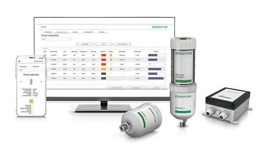 Mit der IoT-Lösung erhalten Instandhalter die entscheidenden Informationen über alle angebundenen Schmierstoffgeber. Wartungseinsätze für die Nachschmierung erfolgen gezielt, routenbasierte Kontrollen erübrigen sich.(Bild:  Schaeffler)