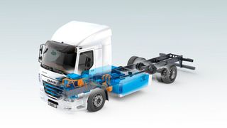 Der neue DAF XB Electric verwendet kobalt- und magnesiumfreie Lithium-Eisenphosphat-Batteriesätze mit einem Bruttoenergiegehalt von 141 bis 282 kWh.  (Bild: DAF Trucks)