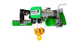 Stahl Crane Systems is expanding its wire rope hoist range with the SXD series featuring pole switching for two-stage movement of loads in main and fine hoist modes. (Source: Stahl Crane Systems)
