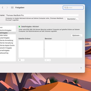 Der Datenaustausch zwischen Windows und macOS kann parallel mit Dateifreigaben durchgeführt werden.(Bild:  Joos – Apple)