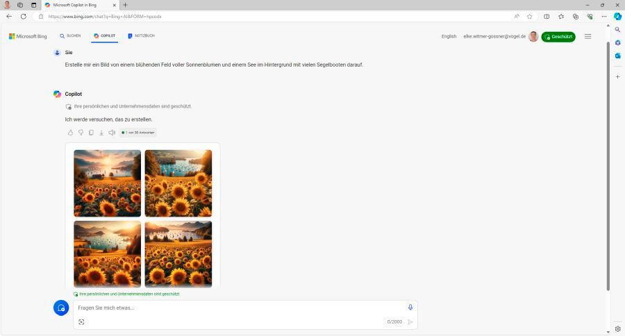 KI-Bilder im Browser mit Microsoft-KI erstellen