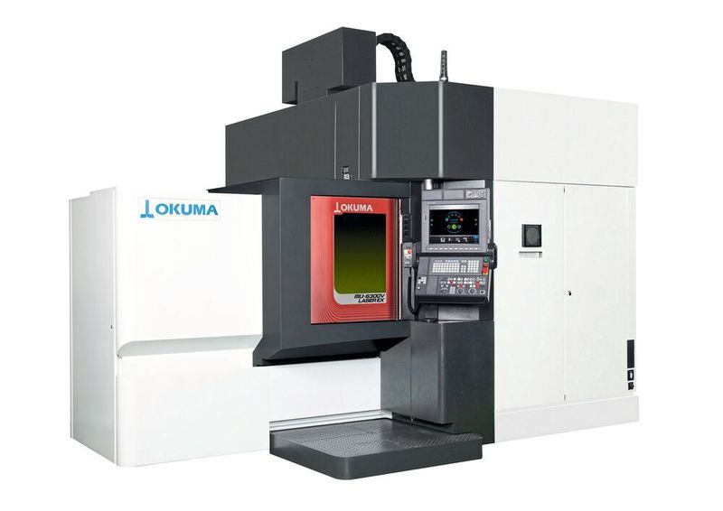 Super Multitasking: The Laser-EX series allows milling, turning, grinding, laser deposition welding and laser hardening on a single machine. (Okuma)