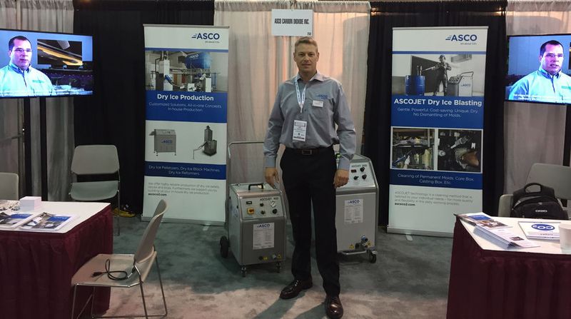 Zane Butler, general manager of Asco Inc., welcomed many interested visitors in Milwaukee. (Asco Carbon Dioxide)