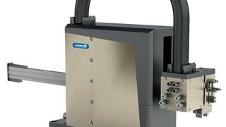 Im Gegensatz zu konventionellen pneumatischen Pick & Place-Einheiten sind die  horizontale und die vertikale Bewegung der robusten PPU-P miteinander verschliffen und über eine Kurvenrolle zwangsgeführt. Bild: Schunk (Archiv: Vogel Business Media)