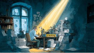 BMF-Schreiben konkretisieren steuerliche Fragen. Das BMF plant nun offenbar die finale Version eines Schreibens zur E-Rechnung im 4. Quartal zu veröffentlichen.  (Bild: Midjourney / KI-generiert)