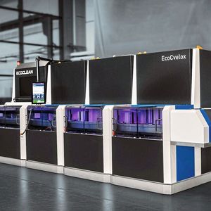 Die neue Ecocvelox kombiniert das Entgraten und Reinigen mit einer sehr schnellen Automation, sodass diese Prozesse effizient in einer Anlage aus einer Hand durchgeführt werden können. 