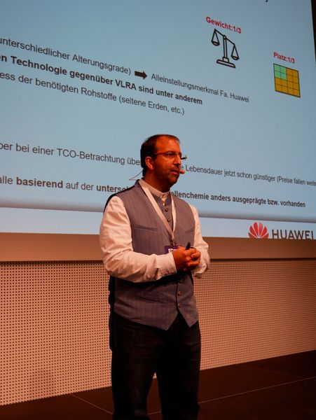 Lithium-Ionen Batterien im RZ – neuer Trend oder Wahnsinn? Manuel Meier von Huawei gab Antworten. (Vogel IT-Medien GmbH)