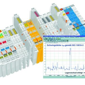 Über das modulare Wago-I/O-System an dem neben anderen I/O-Busklemmen eine VIB-I/O-Busklemme angereit wird, werden die Schwingungsmesswerte an das SCADA-System übergeben. 