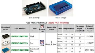 Entwicklerplatinen-Gehäuse von Hammond: für Arduino Due (Platine nicht im Lieferumfang) (Bild: Hammond)