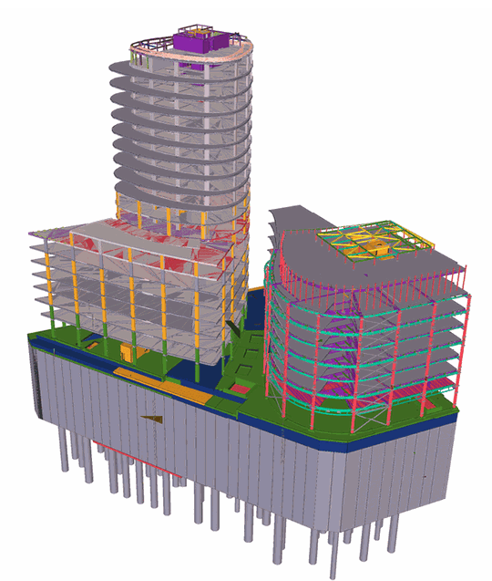 (Nach seiner Fertigstellung in 2022 soll „One Nine Elms“ aus dem 43-stöckigen Riverside Tower und dem 57-stöckigen City Tower bestehen. Bild: Trimble Solutions Germany GmbH)