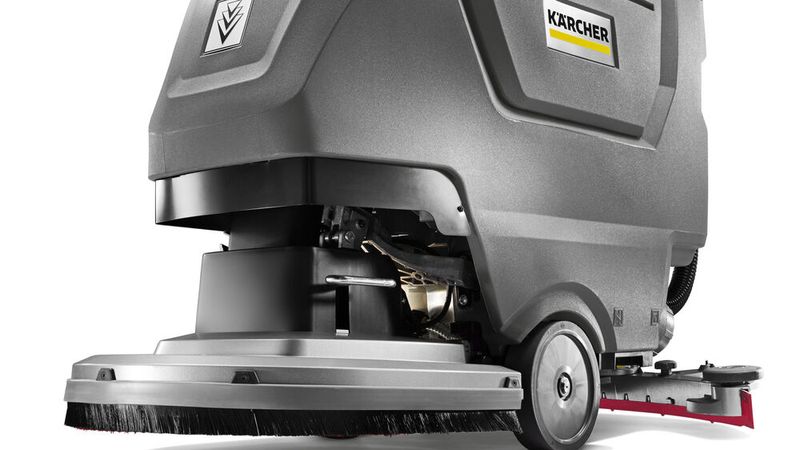 Obwohl die neue Scheuersaugmaschine B 50 W kleiner als das Vorgängermodell ist, fasst ihr Wassertank zehn Liter mehr.(Bild:  Kärcher)