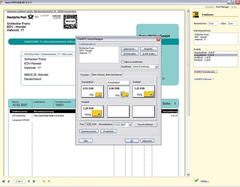 Das PDF-Mailer-Produkt Gotomaxx ermöglicht den rechtssicheren digitalen Versand von Rechnungen und deren Bereitstellung über Rechnungsportale. (Archiv: Vogel Business Media)