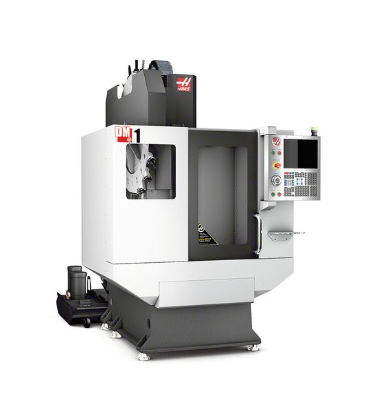 Haas zeigt auf der EMO 2015 auch das neu entwickelte Highspeed-Bohr-Fräszentrum DM-1 mit SK40-Spindel mit Inline-Direktantrieb. (Bild: Haas)