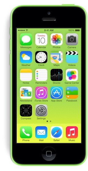 Das iPhone 5C von vorne... (Bild: Apple)