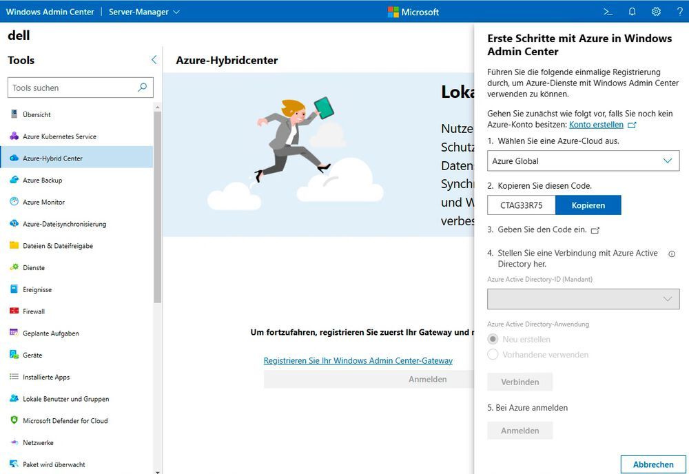 Windows Admin Center Version 2211 mit Arc und Azure Hybrid Center