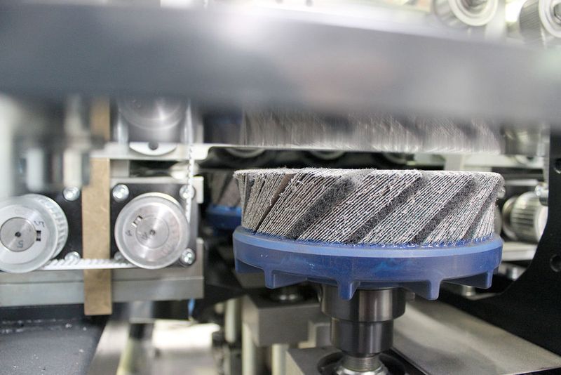 Bis zu 50 mm starke Blechzuschnitte kann die Entgratmaschine Edgegrinder aus der Edgeracer-Baureihe entgraten. (Arku)