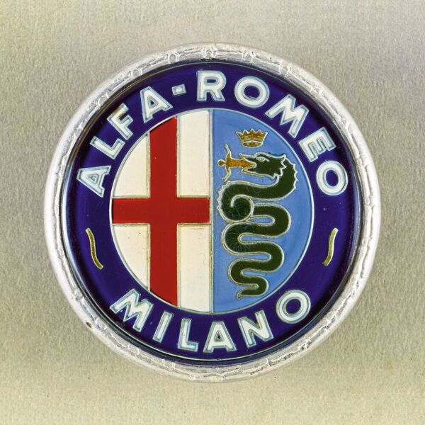 So kannte man das Logo von 1960 an für etliche Jahre. (Alfa Romeo)