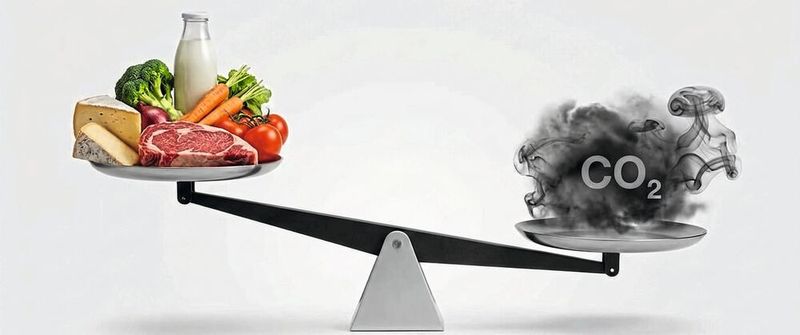 Ernährung ist für einen beträchtlichen Teil der Treibhausgasemissionen verantwortlich. Wie groß der Beitrag ist, und wie er sich reduzieren lässt, zeigt eine Analyse von Agora Agrar. (Symbolbild)(Bild:  Gemeni 3 Pro Image / KI-generiert)