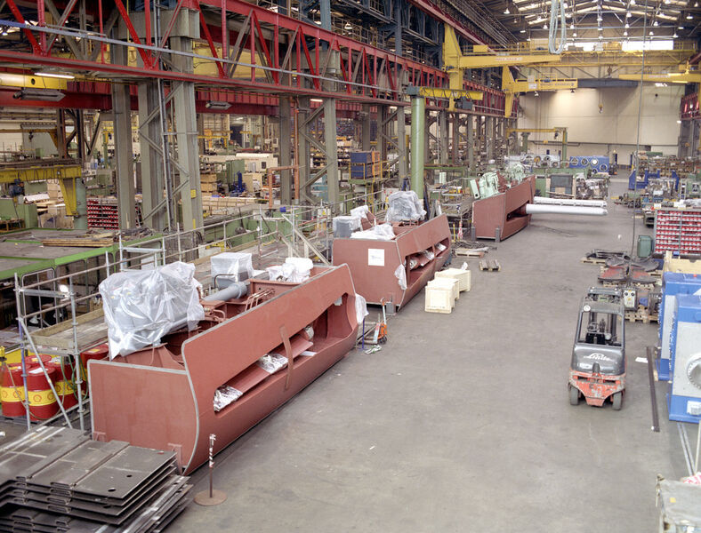 Blick in die Produktionshalle von Blohm + Voss Industries. (Bild: Blohm + Voss Industries)