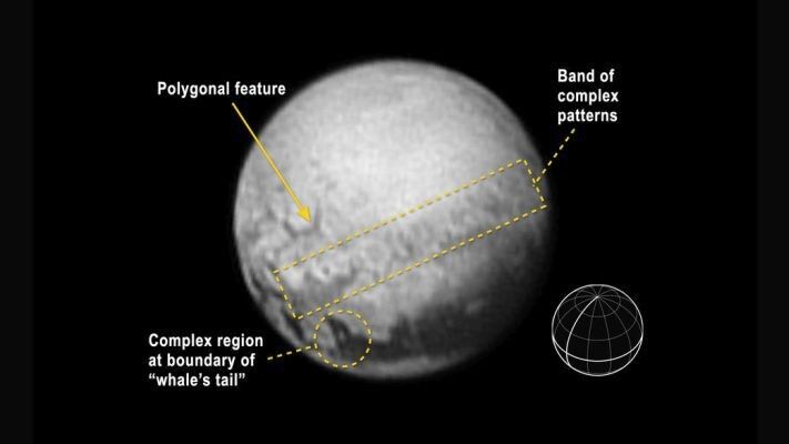 Mission New Horizon: Pluto’s Orientation with the Equator and Central Meridian (Bild: NASA)