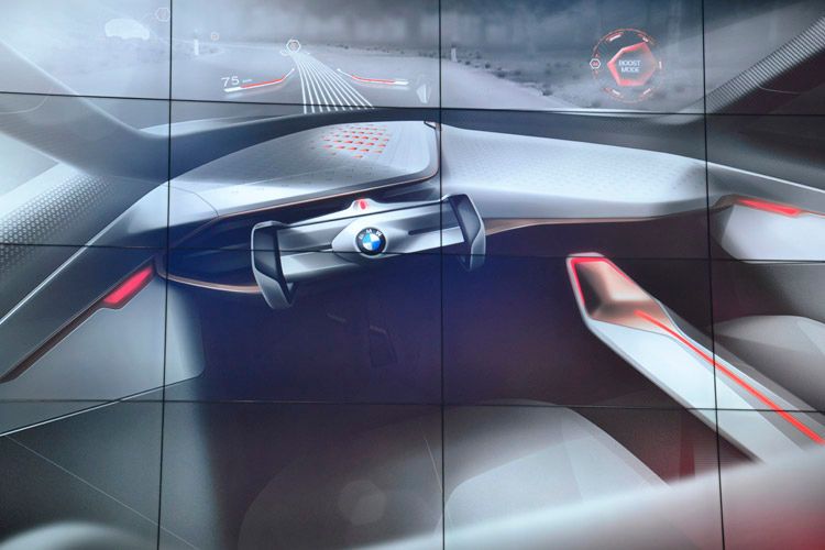 Zum jetzigen Zeitpunkt Vorzeigbares hatte von Hooydonk aber nur für die Marke BMW im Gepäck: die „BMW Vision Next 100“. (Foto: Michel)