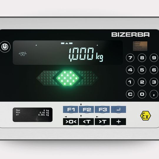 Das Wägeterminal „iS25 Ex“ wurde speziell für einfache wägetechnische Anwendungen im explosionsgefährdeten Bereich konzipiert. (Bild:  Bizerba)