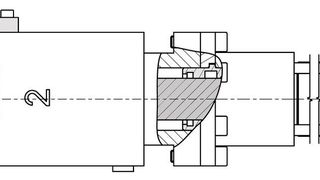 Hydraulikzylinder und Klemmeinheit bilden eine Einheit, die bei entsprechender Auslegung die Kolbenstange des Zylinders sicher fixiert und ohne hydraulischen Druck hält.  (Hydropneu)