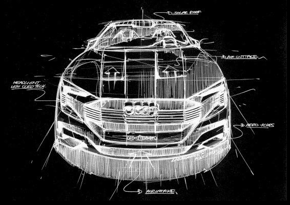 Der Audi e-tron quattro: ein Konzeptfahrzeug mit 503 PS und 500 km Reichweite (Bild: Audi)