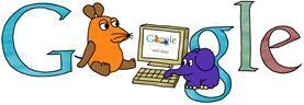 Google-Doodle vom 7. März 2011 zum 40. Jahrestag der Sendung mit der Maus  (Bild: Google)