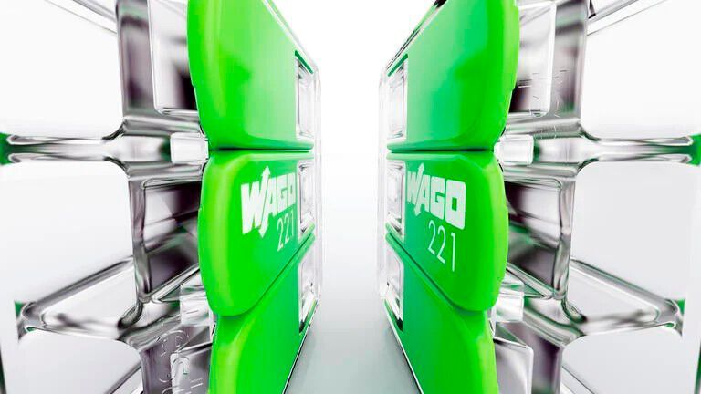 WAGO (Halle 11.0, Stand D30 und Halle 8.0, Stand B30): WAGO feiert im Rahmen der Messe nicht nur das 50. Jubiläum der Verbindungsklemme mit der überarbeiteten Verbindungsklemme der Serie 221, sondern präsentiert ebenfalls das WAGO Building Ecosystem für eine smarte Automatisierung sowie Hard- und Software-Lösungen für EV-Charging. (Bild: WAGO)