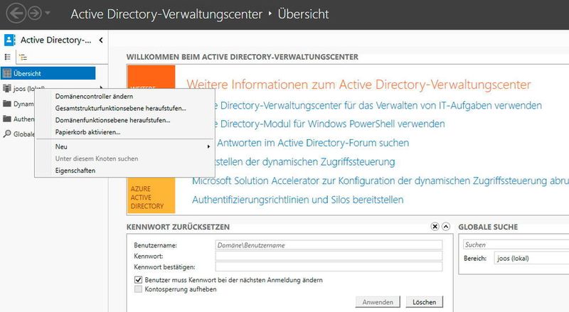 Der Papierkorb in Active Directory stellt eine wichtige Grundlage für das Wiederherstellen von Objekten dar. (Joos / Microsoft)
