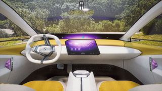 Glatte Oberflächen und kaum  Bedienelemente: BMW will in seiner „Neuen Klasse“ ein komplett neues Bedien- und Anzeigesystem einführen. (Bild: BMW)