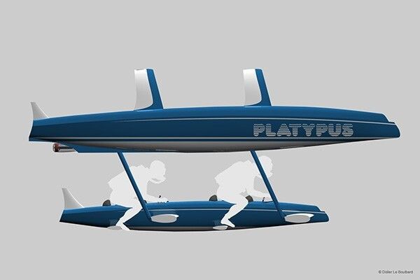 Das elektrisch betriebene Freizeit-Boot Platypus: Es verbindet die zwei Wassersportarten Bootfahren und Tauchen. (Platypus)