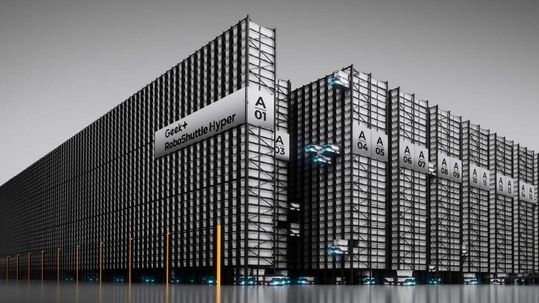 Robo-Shuttle Hyper ist der neueste Wurf aus der Schmiede von Geekplus und ergänzt Robo-Shuttle Air und Robo-Shuttle Flex der Chinesen zu einem Portfolio für unterschiedliche Anforderungen im Lagerbereich.(Bild:  Geekplus)