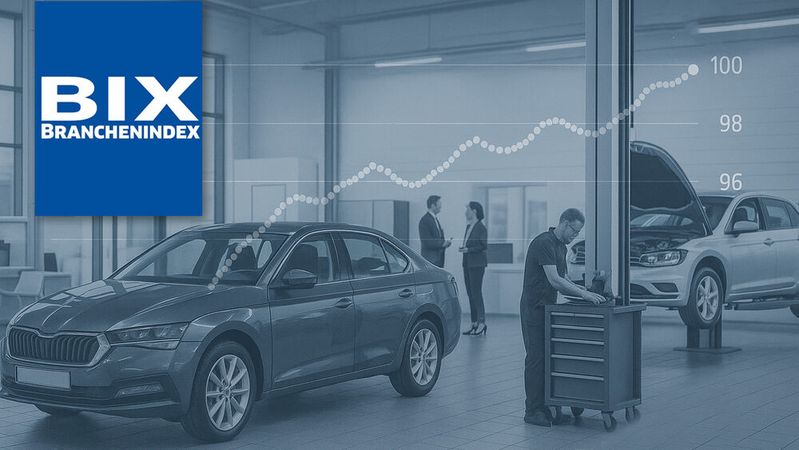 Für den BIX werden jeden Monat 100 freie und 100 markengebundene Kfz-Betriebe befragt. (Bild:  Dall-E / KI-generiert)
