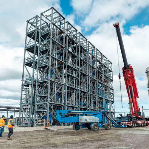 Origin Materials’ modular process system: Koch Modular Process Systems installed the modular skids six months ahead of its schedule. Origin Materials’ modular process system: Koch Modular Process Systems installed the modular skids six months ahead of its schedule.